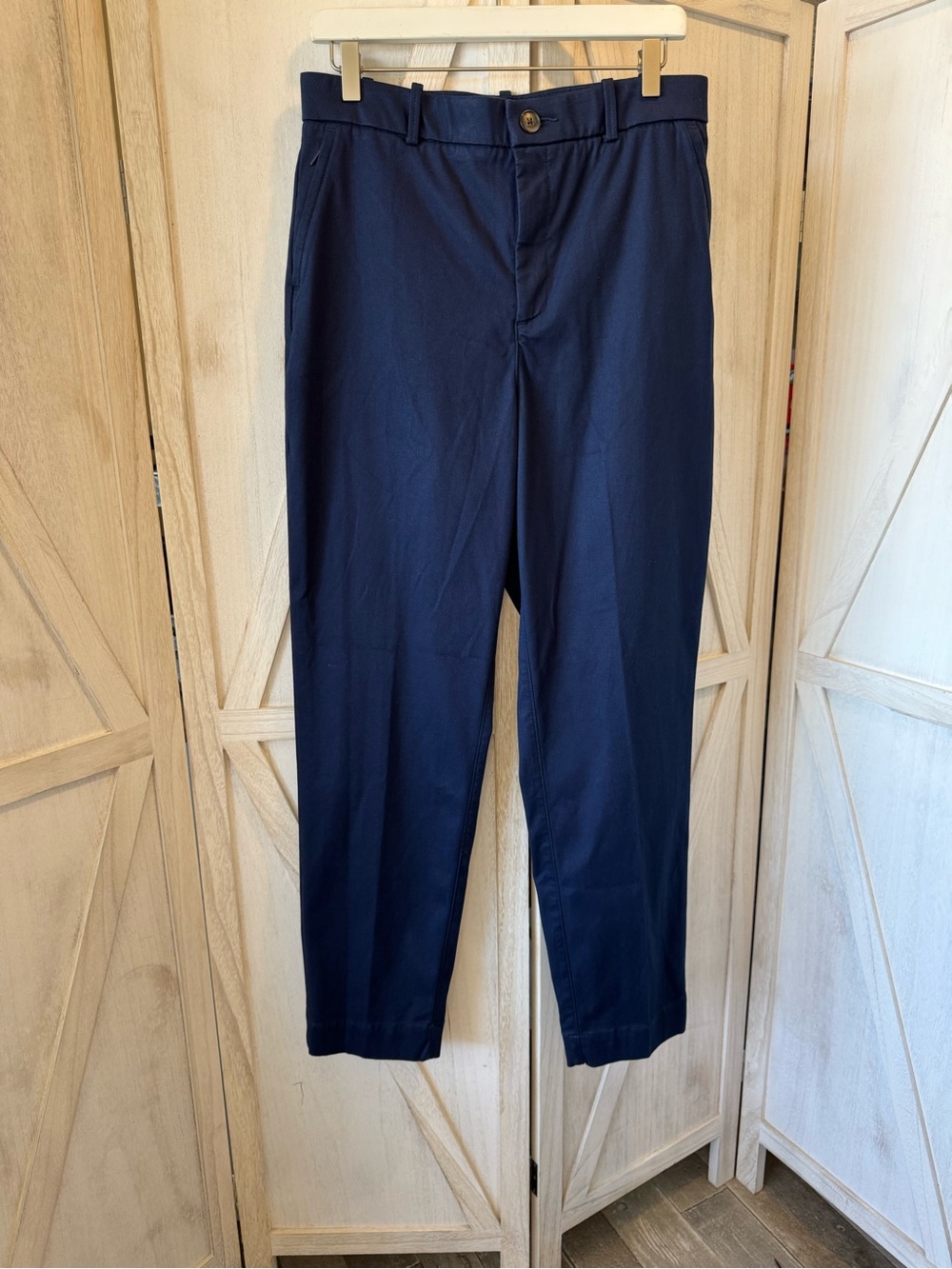 SPANX women’s Navy Trousers size L Tall professional office work wear NWT